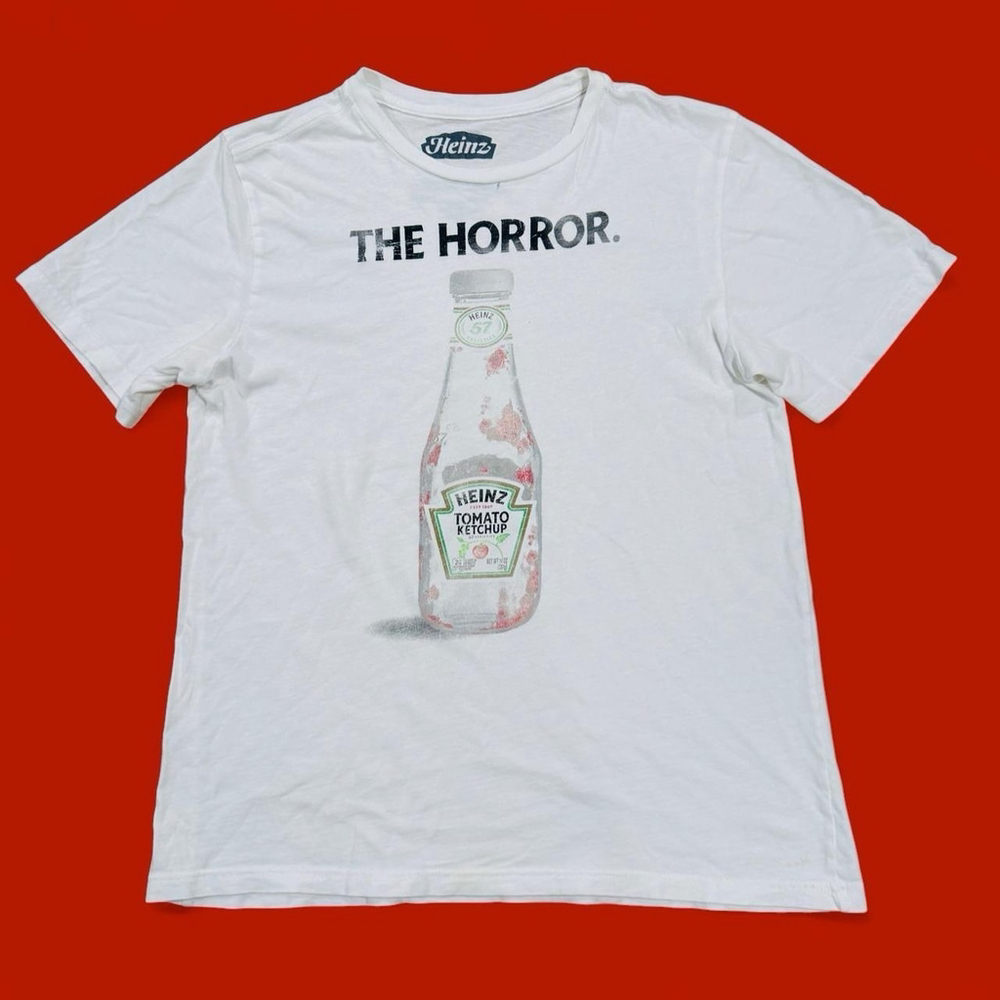 Funny Empty Heinz Ketchup Bottle White Youth XXL T-shirt Fits Women SM Free Ship